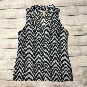Banana Republic Sheer Sleeveless Blouse.